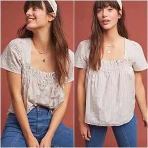 Anthropologie Isabella Sinclair Sonnet Top striped size M loose boxy